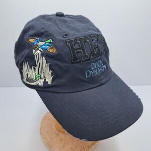Duck Dynasty Hat Hey Jack American Entertainment Distressed Navy Blue Cap